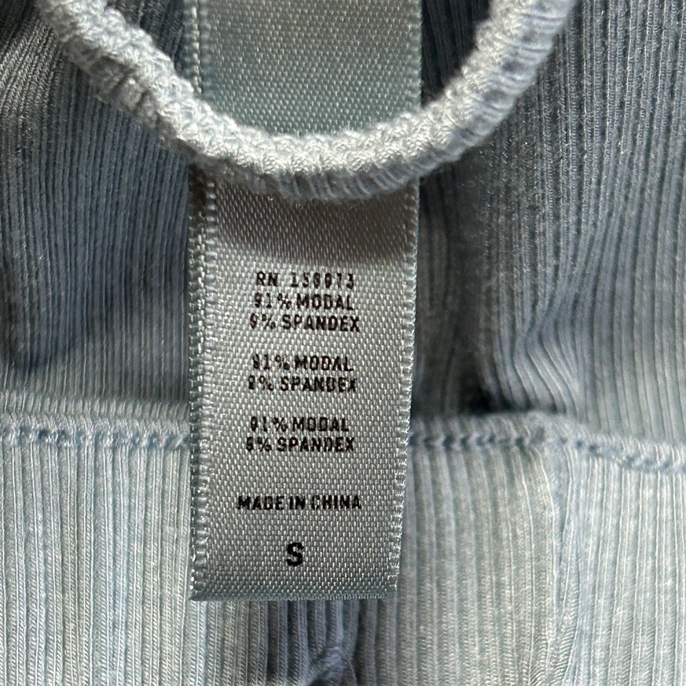 SKIMS Wide Leg Lounge Pants in Gray and Teal Blue - Picture 7 of 15